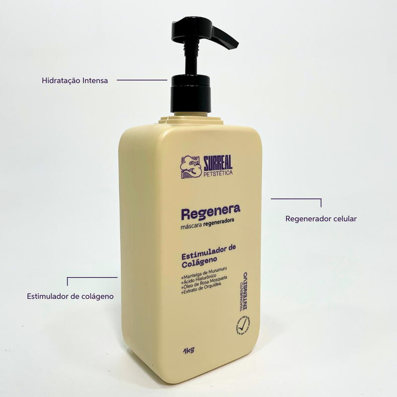 Máscara Regenera da Surreal Pet - Restauração Profunda e Nutrição Intensa para a Pelagem dos Pets