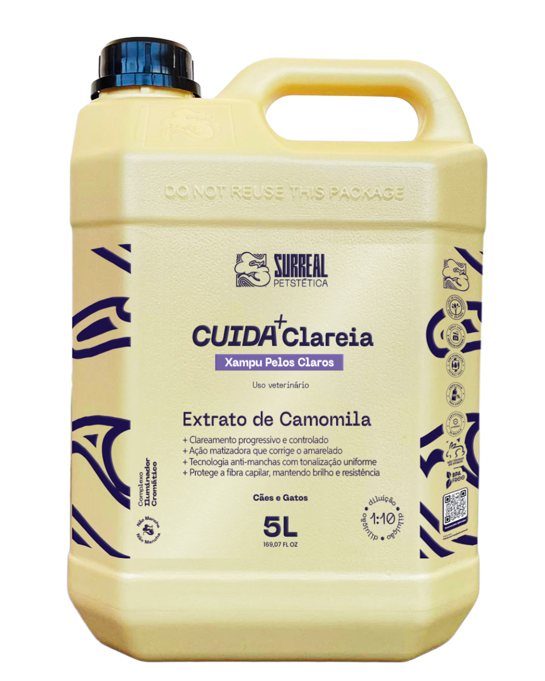 Xampu CUIDA+Clareia-  pelos claros  5L (1:10)