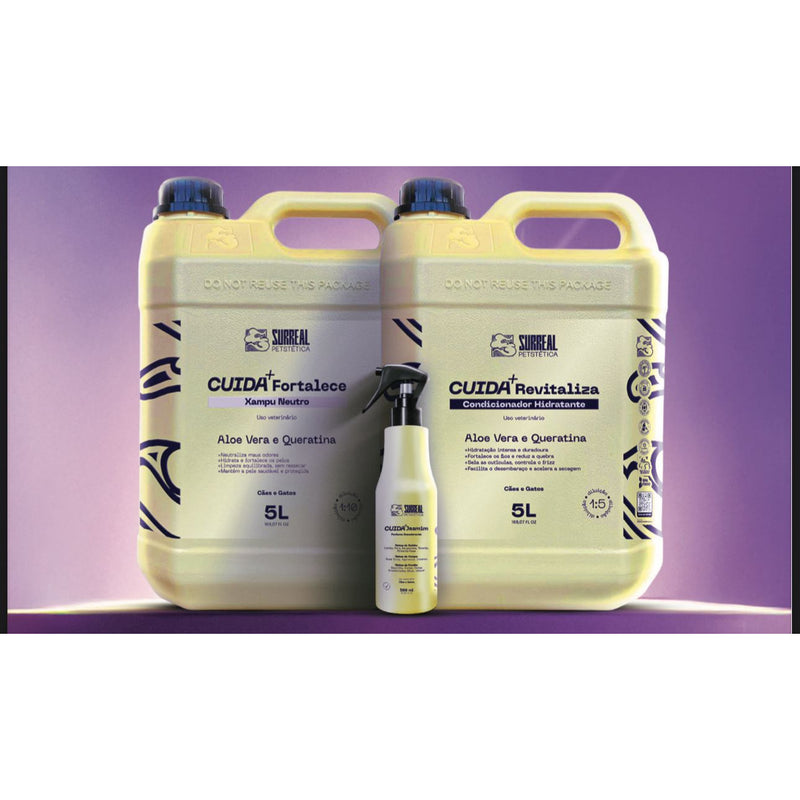 Kit CUIDA+ Surreal - Tratamento completo e econômico para banho profissional diário (3 produtos)