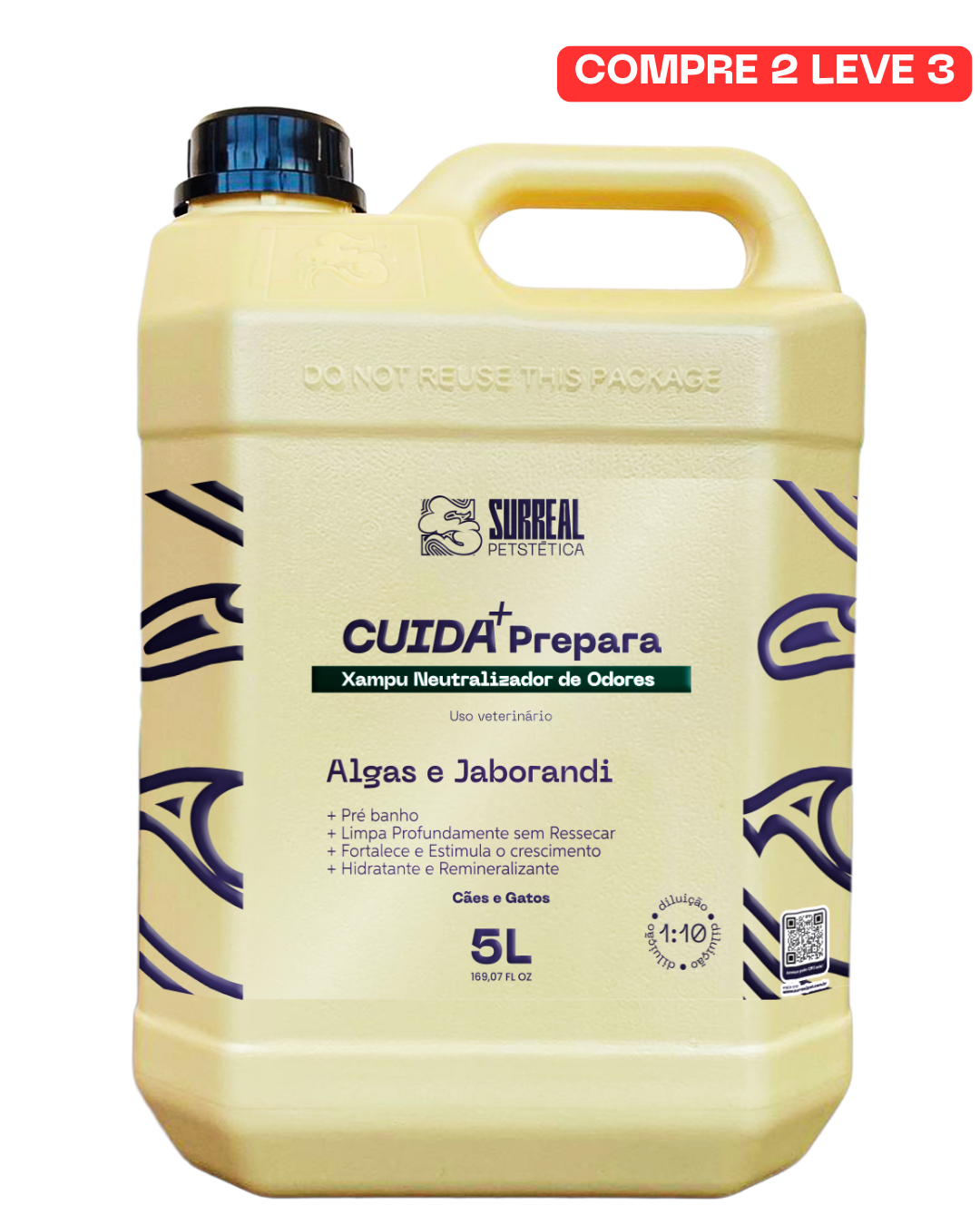 CUIDA+ Prepara -Xampu Neutralizador de Odores 5L (1:10)