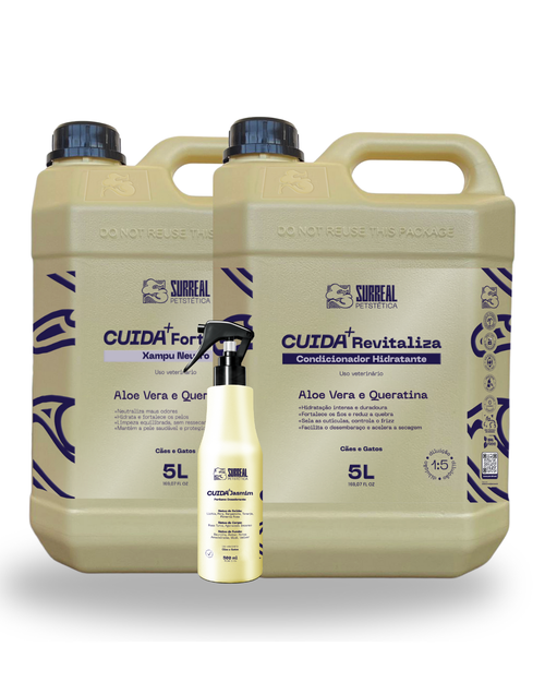 Kit CUIDA+ Surreal - Tratamento completo e econômico para banho profissional diário (3 produtos)