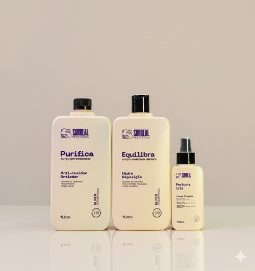 Kit Essencial Absoluto Surreal - Limpeza, Equilíbrio e Finalização Premium (3 produtos)